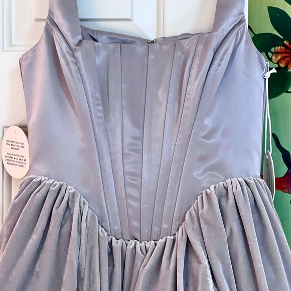 ๐บ๐HP๐๐บ NWT Staud Landscape Mini Dress Silver - Picture 11 of 16